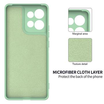 Motorola Moto G75 Flydende silikone cover med håndrem - grøn