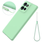 Motorola Moto G75 Flydende silikone cover med håndrem - grøn