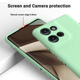 Motorola Moto G75 Flydende silikone cover med håndrem - grøn