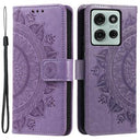 Motorola Moto G75 Mandala Series Etui med Pung - Lilla