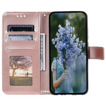 Motorola Moto G75 Mandala Series Etui med Pung - Rødguld