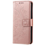 Motorola Moto G75 Mandala Series Etui med Pung - Rødguld