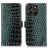 Motorola Moto G77/G67 Crocodile Series Læderpung med RFID - Grøn