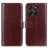 Motorola Moto G77/G67 Pung Etui med Stativ - Brun