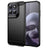 Motorola Moto G77/G67 Børstet TPU Cover - Karbonfiber - Sort