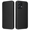 Motorola Moto G84 Flip Cover - Karbonfiber - Sort