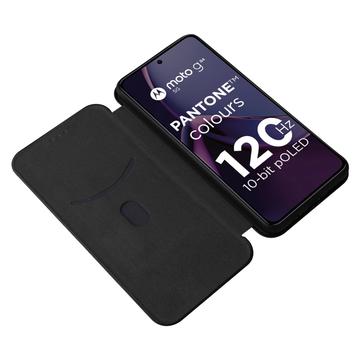 Motorola Moto G84 Flip Cover - Karbonfiber - Sort