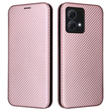 Motorola Moto G84 Flip Cover - Karbonfiber - Rødguld