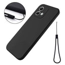 Motorola Moto G84 Liquid Silikone Cover med Strop - Sort