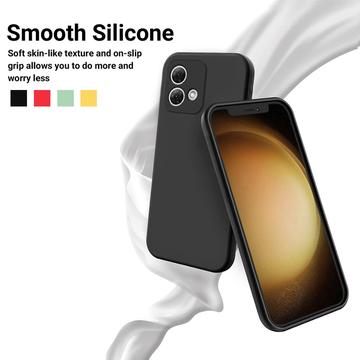 Motorola Moto G84 Liquid Silikone Cover med Strop - Sort