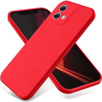 Motorola Moto G84 Liquid Silikone Cover med Strop - Rød