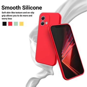 Motorola Moto G84 Liquid Silikone Cover med Strop - Rød