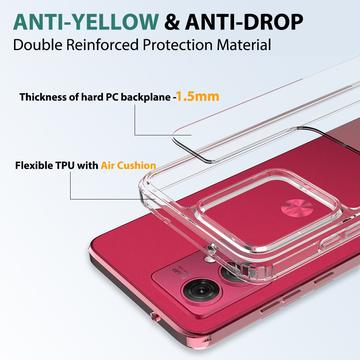 Motorola Moto G84 Ridsefast Hybrid Cover - Gennemsigtig