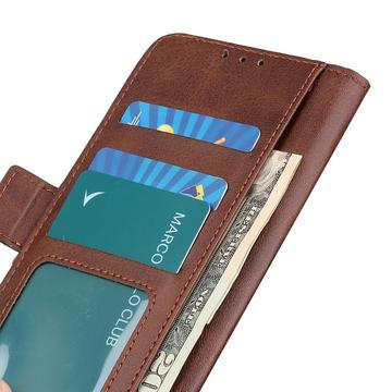 Motorola Moto G84 Pung Cover med Magnetisk Lukning - Brun