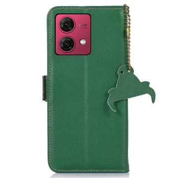 Motorola Moto G84 Læderpung med RFID - Grøn