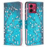 Motorola Moto G84 Wonder Series Pung - Hvid Blomster