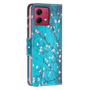 Motorola Moto G84 Wonder Series Pung - Hvid Blomster