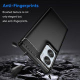 Motorola Moto G85/S50 Neo Børstet TPU Cover - Karbonfiber - Sort