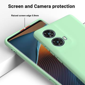 Motorola Moto G85/S50 Neo Liquid Silikone Cover med Strop - Grøn