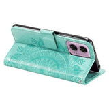 Motorola Moto G85/S50 Neo Mandala Series Etui med Pung - Grøn