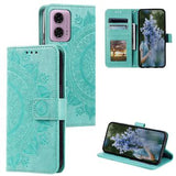 Motorola Moto G85/S50 Neo Mandala Series Etui med Pung - Grøn