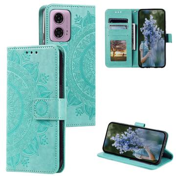 Motorola Moto G85/S50 Neo Mandala Series Etui med Pung - Grøn