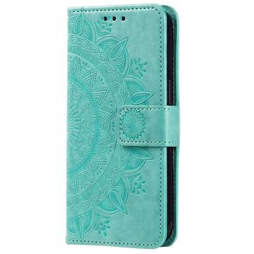 Motorola Moto G85/S50 Neo Mandala Series Etui med Pung - Grøn