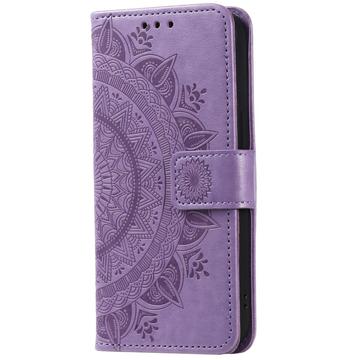 Motorola Moto G85/S50 Neo Mandala Series Etui med Pung - Lilla