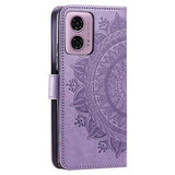 Motorola Moto G85/S50 Neo Mandala Series Etui med Pung - Lilla