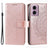 Motorola Moto G85/S50 Neo Mandala Series Etui med Pung - Rødguld