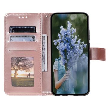 Motorola Moto G85/S50 Neo Mandala Series Etui med Pung - Rødguld