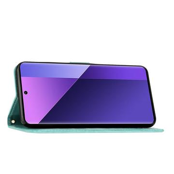 Motorola Moto G86 Butterfly Series Flip Cover med Pung - Cyan