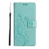 Motorola Moto G86 Butterfly Series Flip Cover med Pung - Cyan