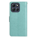 Motorola Moto G86 Butterfly Series Flip Cover med Pung - Cyan