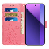 Motorola Moto G86 Butterfly Series Flip Cover med Pung - Pink