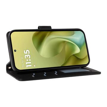 Motorola Moto G86 Luksus Vatteret Pung - Sort