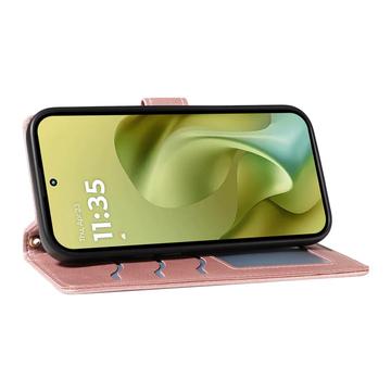 Motorola Moto G86 Luksus Vatteret Pung - Rødguld
