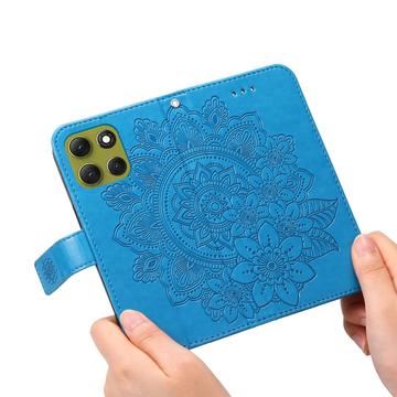 Motorola Moto G86 Mandala Series Etui med Pung - Blå
