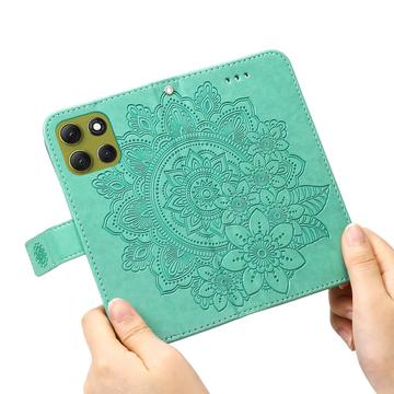 Motorola Moto G86 Mandala Series Etui med Pung - Grøn