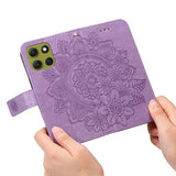 Motorola Moto G86 Mandala Series Etui med Pung - Lilla