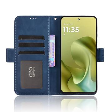 Motorola Moto G86 Power Kortholder Pung Etui - Blå