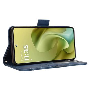Motorola Moto G86 Power Kortholder Pung Etui - Blå