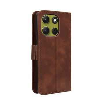 Motorola Moto G86 Power Kortholder Pung Etui - Brun