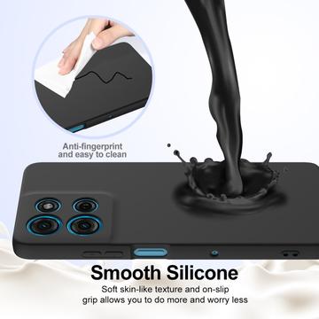 Motorola Moto G86 Power Liquid Silikone Cover - MagSafe Kompatibel - Sort