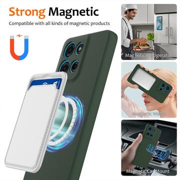 Motorola Moto G86 Power Liquid Silikone Cover - MagSafe Kompatibel - Mørkegrøn