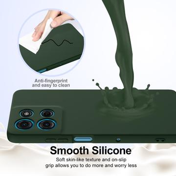 Motorola Moto G86 Power Liquid Silikone Cover - MagSafe Kompatibel - Mørkegrøn
