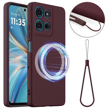 Motorola Moto G86 Power Liquid Silikone Cover - MagSafe Kompatibel - Vinrød