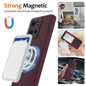 Motorola Moto G86 Power Liquid Silikone Cover - MagSafe Kompatibel - Vinrød