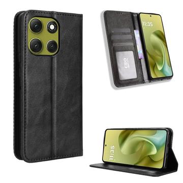Motorola Moto G86 Power Retro Pung Taske med Magnetisk Lukning - Sort
