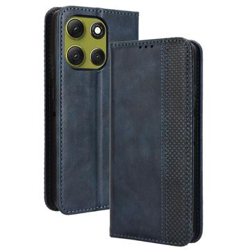 Motorola Moto G86 Power Retro Pung Taske med Magnetisk Lukning - Blå